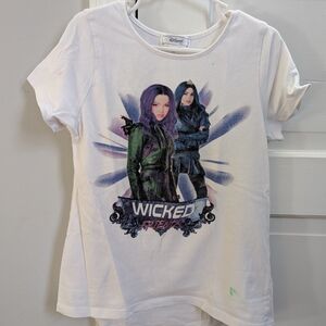 Disney Kids White Wicked Tee with Purple and Black Design